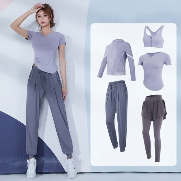 New summer professional training Pilates slimming and slimming temperament gym running sports suit test6